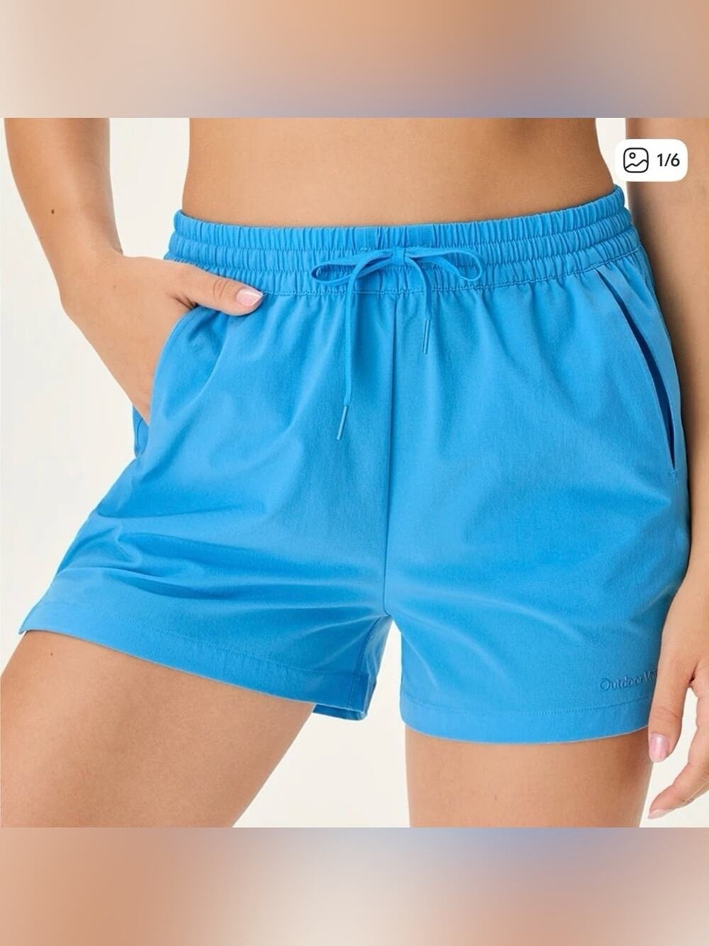 NWT Outdoor Voices Doing Things 2.5” Seaside Shorts Blue Size XS